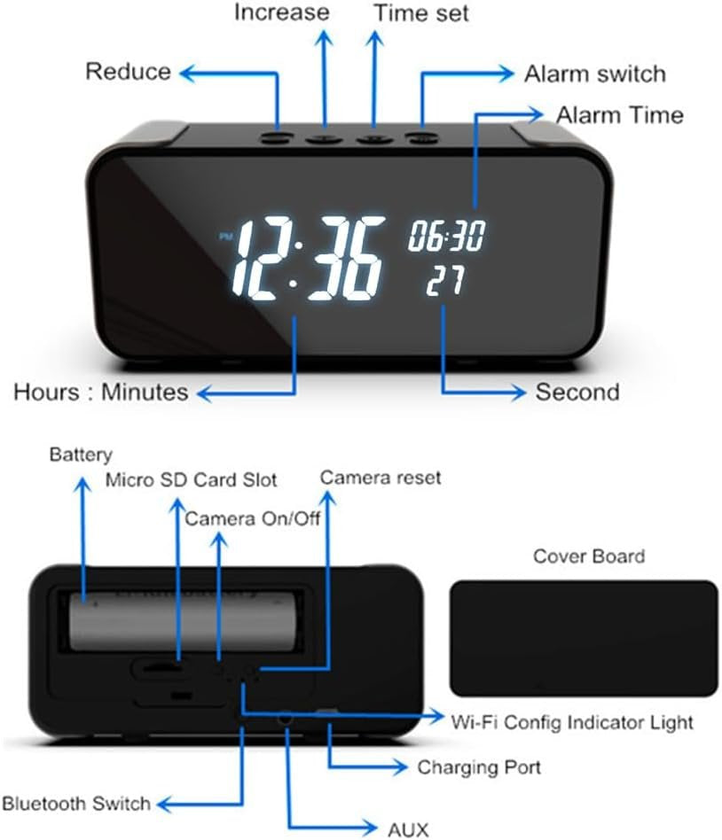 Alarm Clock Camera Wi-Fi