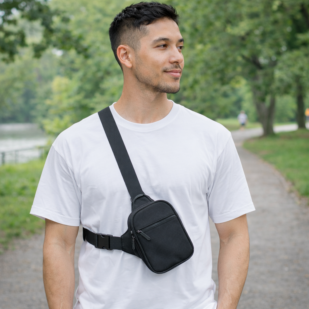Crossbody Shoulder Bag with Built in Security Camera