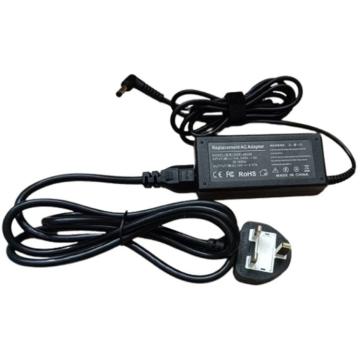 AC power supply with power cord on a white background